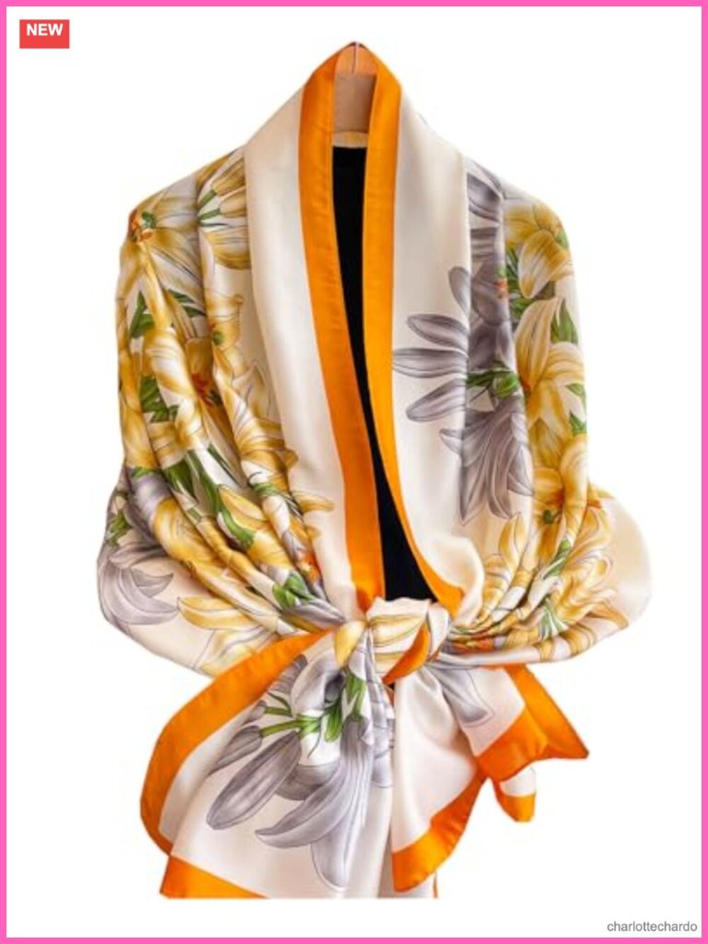 Women's Long Silk Scarf Shawl Wrap - Lightweight Evening Party Cover Up Scarf